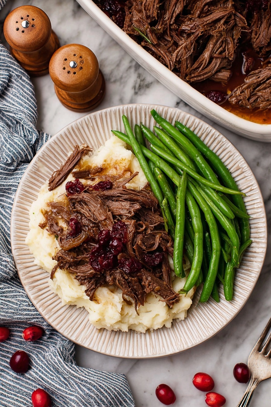 cranberry pot roast - Serving Suggestion