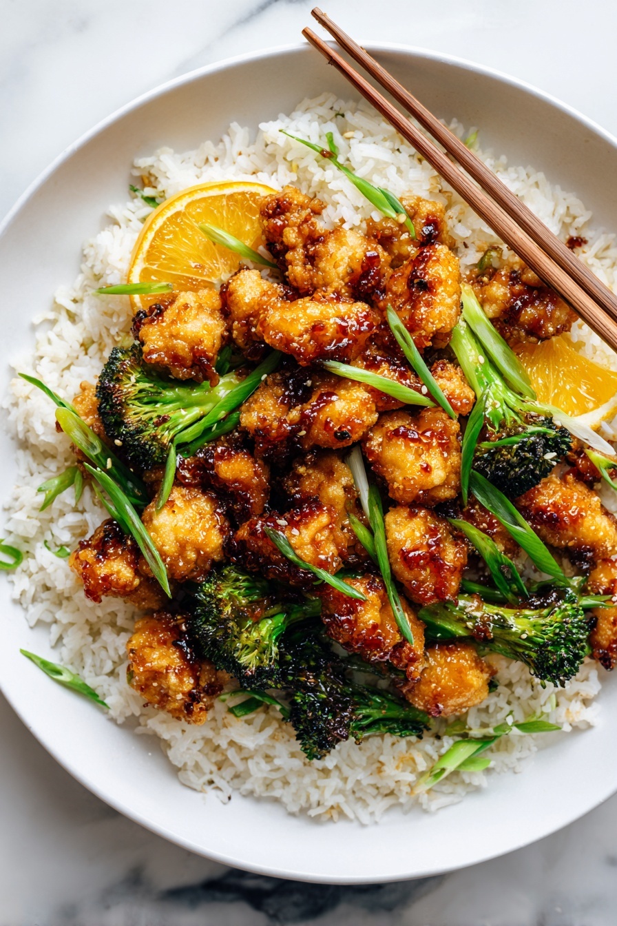 orange chicken - Serving Suggestion