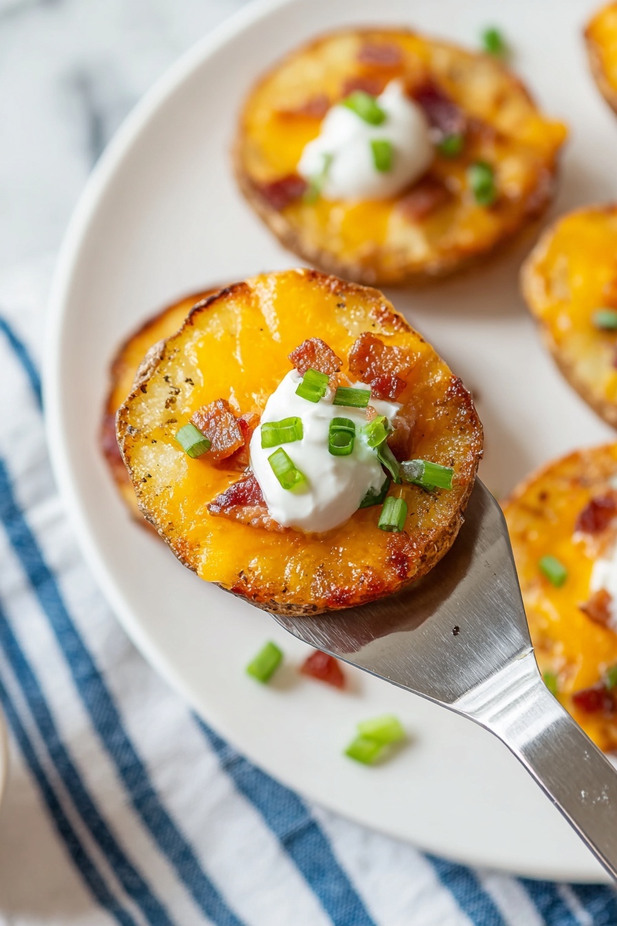 Loaded Baked Potato Rounds - Serving Suggestion