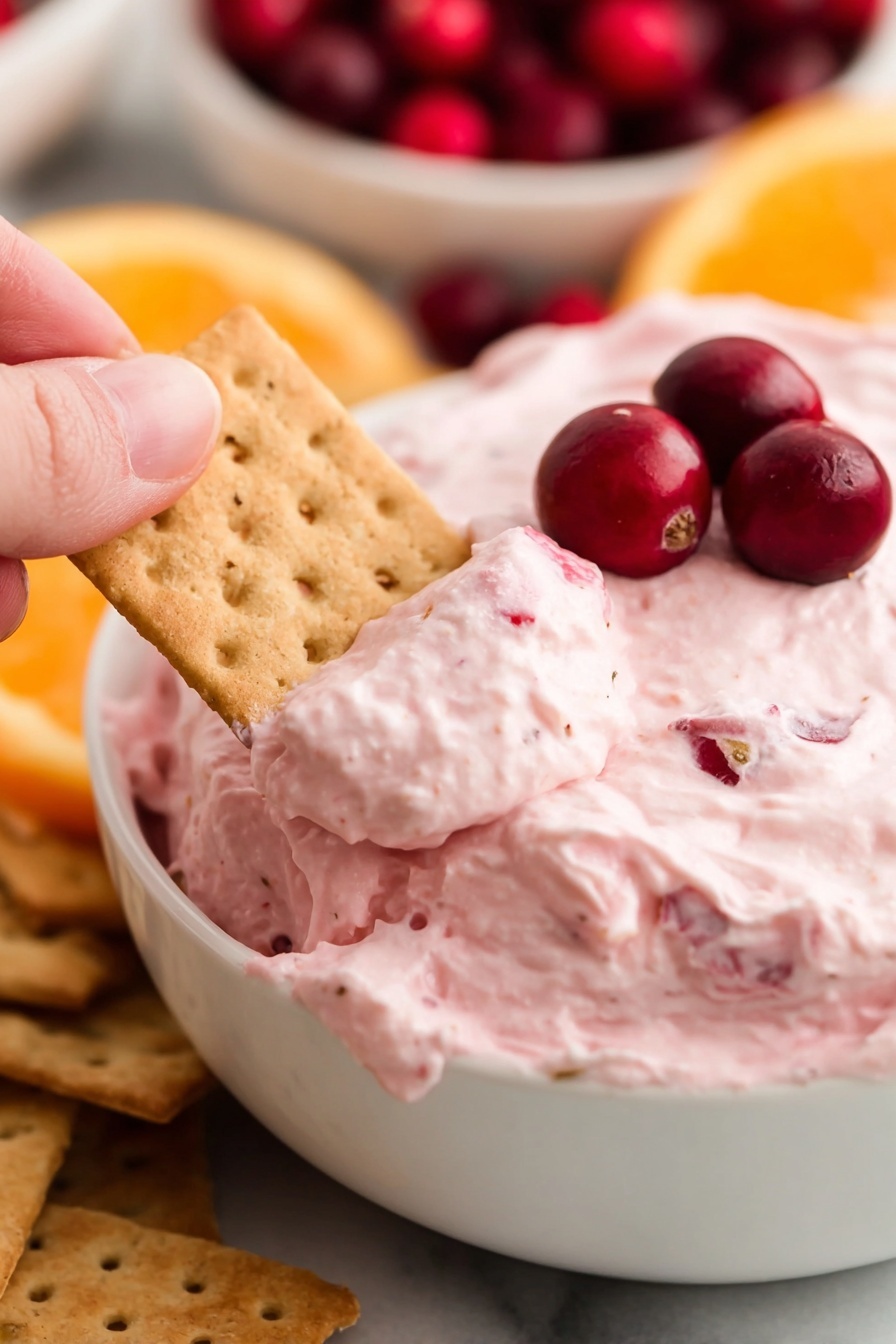 cranberry cream cheese dip - Serving Suggestion