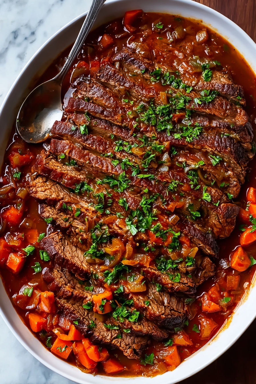 Slow Cooker Brisket - Serving Suggestion