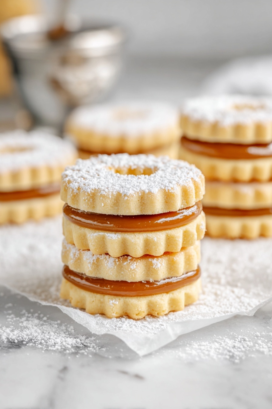 Almond Shortbread Cookies - Serving Suggestion