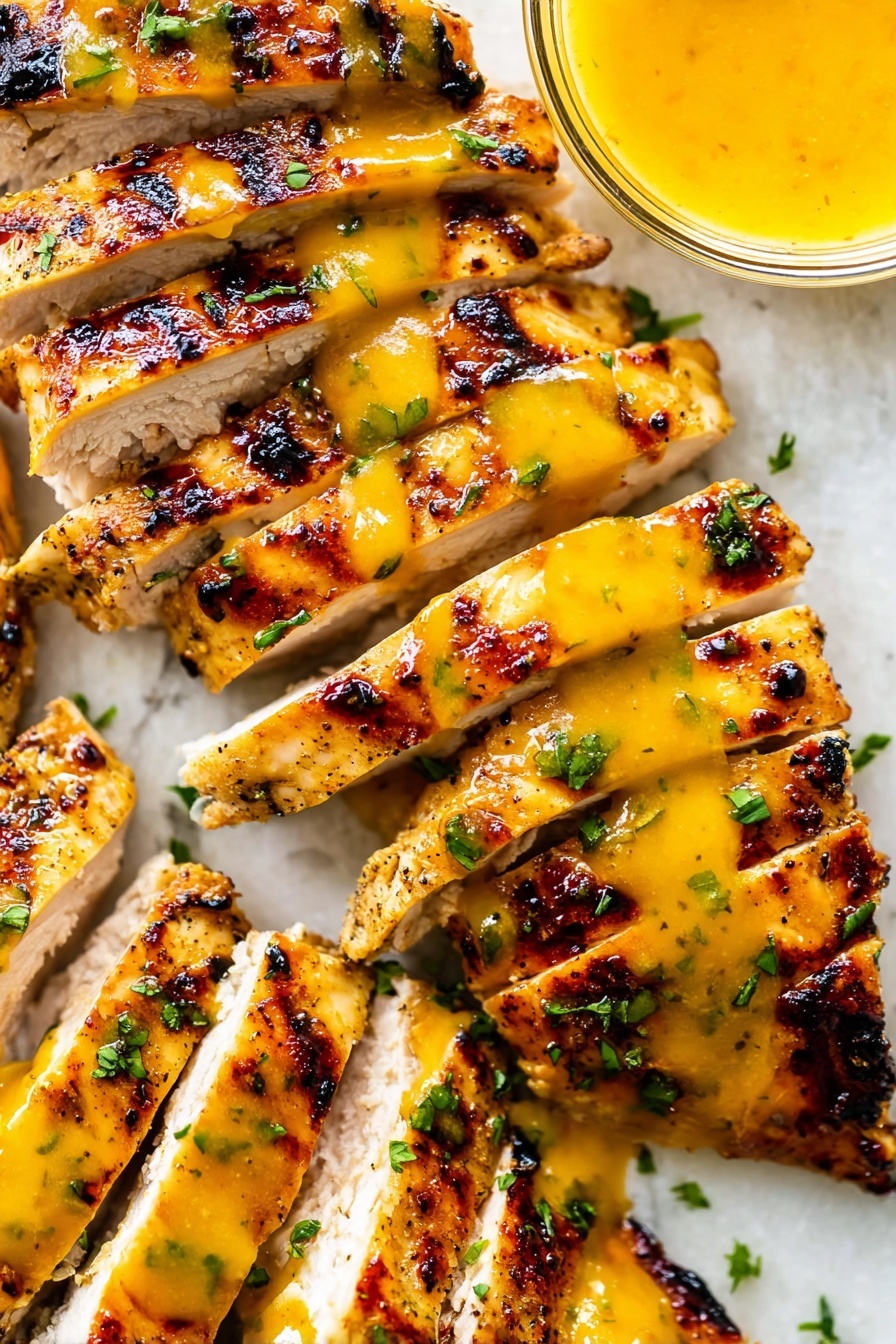 Three grilled chicken pieces with a shiny orange glaze and green herb sprinkles are placed on a bed of mixed salad leaves with green parsley and shredded carrots. On the right side of the white plate, there is a small glass bowl filled with orange sauce. The background is a white marbled texture. photo taken with an iphone --ar 2:3 --v 7